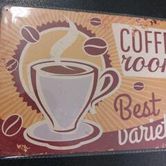新品未使用‼️コーヒー☕④ブリキ看板20cm×30cm