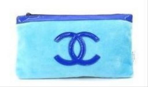 CHANEL/シャネル♦ コスメポーチ ♦スカイブルー系 ♦ノベルティ♦ 化粧 ♦メイクポーチ