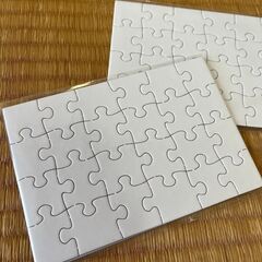 【新品未使用】白の無地パズル2枚セット｜オリジナルパズル制作やギ...