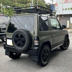 ■三菱　パジェロミニ　デュークV　4WD　マットグリーン　AT車　丸目ライトの画像