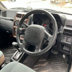 ■三菱　パジェロミニ　デュークV　4WD　マットグリーン　AT車　丸目ライトの画像