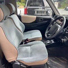 ■三菱　パジェロミニ　デュークV　4WD　マットグリーン　AT車　丸目ライトの画像
