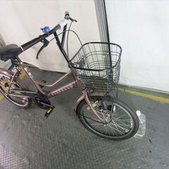 E94★　11800円★　ミニベロ中古自転車 ブラウン　カゴ付き【20インチ 】の画像