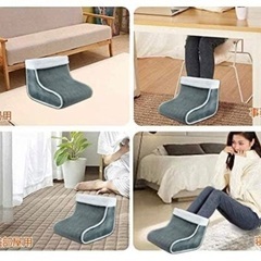 足温器 フットウォーマー 10段階温度調節 電気足温器 足入れタイプ 速暖 3段階自動タイマー 足元ヒーター デスク下 省エネ 足首まで温める 洗える 過熱保護 柔らかフランネル 収納簡単 軽量 足元 あったかグッズ ヒーター 暖房の画像