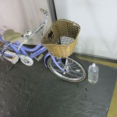 E100　★15800円★整備済み 中古子供自転車 LEDオートライト　ブルー【20インチ 】の画像