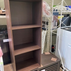 A4サイズ対応 カラーボックス ブラウン 3段 本棚 中古 家具...