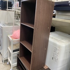 A4サイズ対応 カラーボックス ブラウン 3段 本棚 中古 家具 仙台 学生 買取 の画像