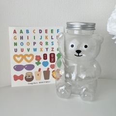 ゴンチャ　期間限定　バレンタイン　ベアボトル　ハニーベア　空ボトル　の画像