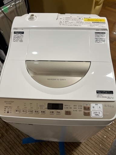 D0475 シャープ洗濯機乾燥機21年5，5kg 　
