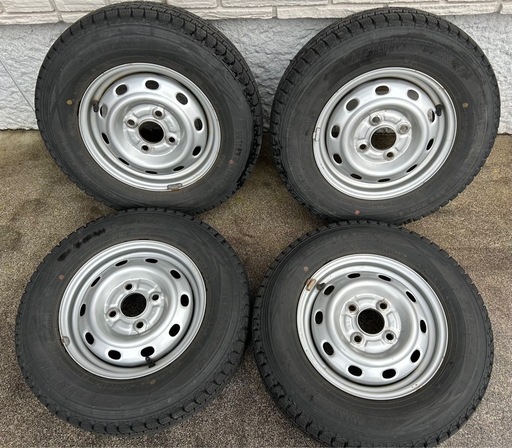 12インチ軽貨物用スタッドレスタイヤホイールセット　145/80R12LT　鉄ホイール ダンロップウィンターマックス