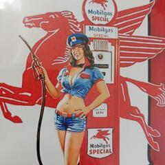 🔶新品未使用‼️Mobilgas  ブリキ看板20cm×30cm