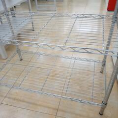 新生活応援セール！★ジモティ割あり★  スチールラック シルバー H90×D45×W90 クリーニング済み OJ8101の画像