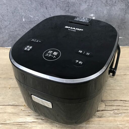 2/26終NH SHARP シャープ 3合炊き ジャー炊飯器 KS-CF05B-B 2021年製 動作品 25b菊ST