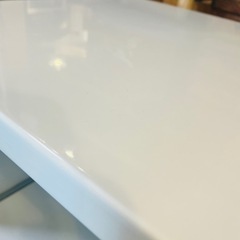 《売約済》【武蔵小山店】 食器棚　レンジボード　キッチン収納　レンジラック　サイドボード　白家具　レンジ台　キッチン　棚　検　ニトリ　nitori 中村敬木工　キッチンカウンター　ポスティアの画像