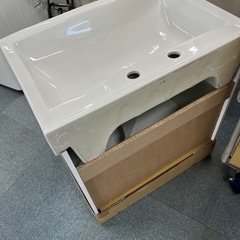 新品全収納タイプ 冷水＆温水蛇口 セラミック容器シンク付き自立型 化粧 洗面台のみの画像