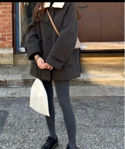 コート ounce 韓国 チャコール ボア