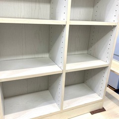 本棚 オープンラック 棚板調節可能 ホワイトウォッシュ カラーボックス 中古 家具の画像