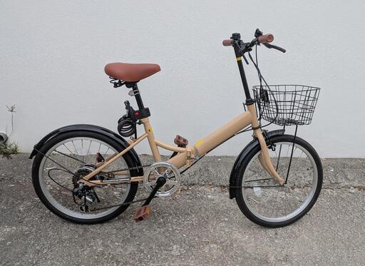 折りたたみ自転車 20インチ 自転車 軽量 カゴ付き ライト付 ワイヤーロック錠付 シマノ製 6段変速ギア PROVROS(プロブロス) P-206 通学 通勤 街乗り