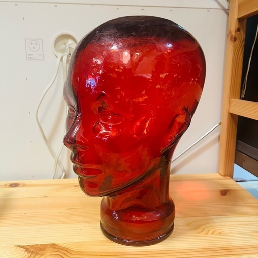 ヘッドマネキン ガラス製 アンティーク 1970's スペイン製