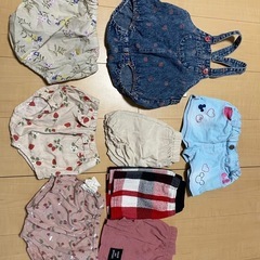 70ー80cmカバーパンツ ロンパース 短パン