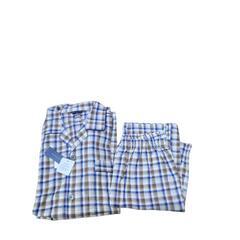 イトーヨーカ堂長袖チェックパジャマ　新品タグ付き　　麻混　