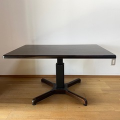 油圧式 昇降 テーブル 幅 80cm 高さ 64.5cm 奥行 119cm 位 ブラウン 系 の画像