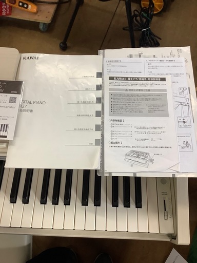 〇【引き取り限定中古品】 KAWAI カワイ 電子ピアノ CN-27 2019年製 ホワイト 動作確認済