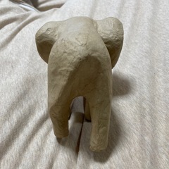紙製象の立体オブジェ H約15cm W約18cmの画像