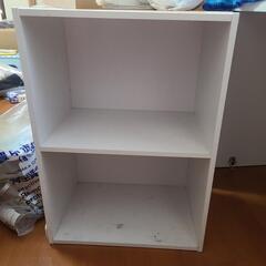 2段カラーボックス