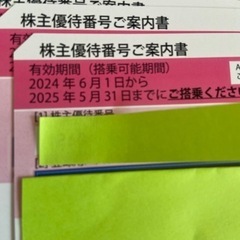 ANA株主優待番号ご案内書の画像