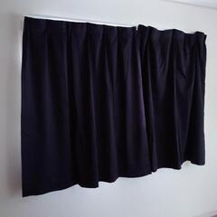 遮光1級防炎カーテン100×135cm2枚　黒