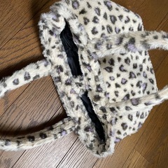 ファー ヒョウ柄 トートバッグの画像