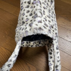 ファー ヒョウ柄 トートバッグの画像
