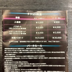 ジョイポリス　一日フリーパス　一枚の画像