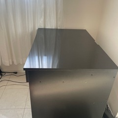 【1年以内美品 】鏡面加工 黒 パソコンデスク ディノス家具