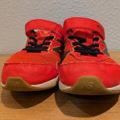 【中古品】ニューバランス　HANZO　19.5cm　キッズ　スニーカー　赤の画像