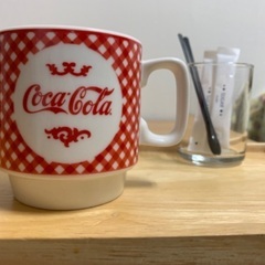 🌸コカコーラ【新品】【お値下げ中】マグカップ＆ガラスコップ小おまけの画像