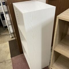 カラーボックス　No.1445　ホワイト　棚　収納　【リサイクルショップどりーむ荒田店】の画像