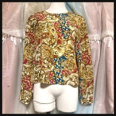 ꒰JOLIET꒱Tokyo blouse チェーン柄 長袖 ブラ...