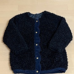アプレレクール　ボア素材カジュアルジャケット 黒　子ども　キッズ...