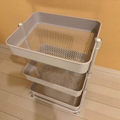 スチールワゴントロリ3コンパクト グレーの画像