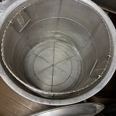 飲食店の方！業務用 アルミ寸胴鍋 網、蓋付き の画像