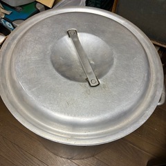 飲食店の方！業務用 アルミ寸胴鍋 網、蓋付き の画像