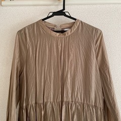 AUNMARIE'S ベージュ 長袖 ロングワンピースの画像