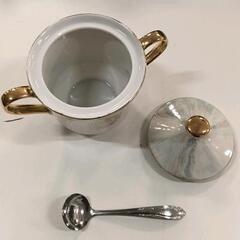 0222-136 [Seyei China]シュガーポット＆スプ...
