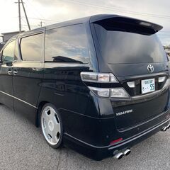 香川発 車検2年満タン 乗って帰れます カスタム多数 2400cc 20ヴェルファイア サンルーフ ムーンルーフのツインルーフ 7人乗り 両側電動パワースライド 電動パワートランク Bluetoothオーディオ対応フルセグ地デジナビ 12インチフリップダウンモニター スマートキー ETC 車検令和9年3月 平成21年7月 189000km 総支払40万円の画像