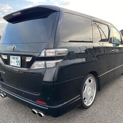 香川発 車検2年満タン 乗って帰れます カスタム多数 2400cc 20ヴェルファイア サンルーフ ムーンルーフのツインルーフ 7人乗り 両側電動パワースライド 電動パワートランク Bluetoothオーディオ対応フルセグ地デジナビ 12インチフリップダウンモニター スマートキー ETC 車検令和9年3月 平成21年7月 189000km 総支払40万円の画像
