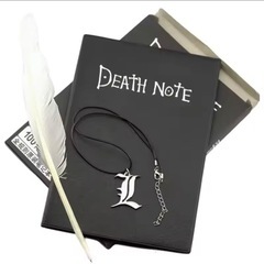 DEATH NOTE デスノート　羽ペン　Lネックレス　しおり　セット