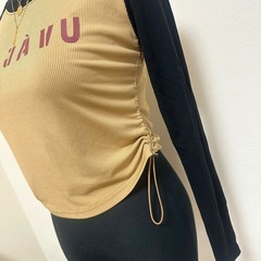 【新品】　y2k　ストリート　ドロストラグランショート丈長袖トップス　カジュアルの画像