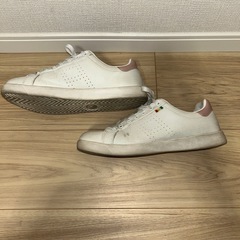 ホワイト #スニーカー　25センチの画像
